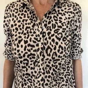 J.Crew leopard blouse
